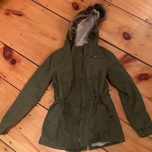 Sherpa Lined, Fur Hood Utility Style Coat